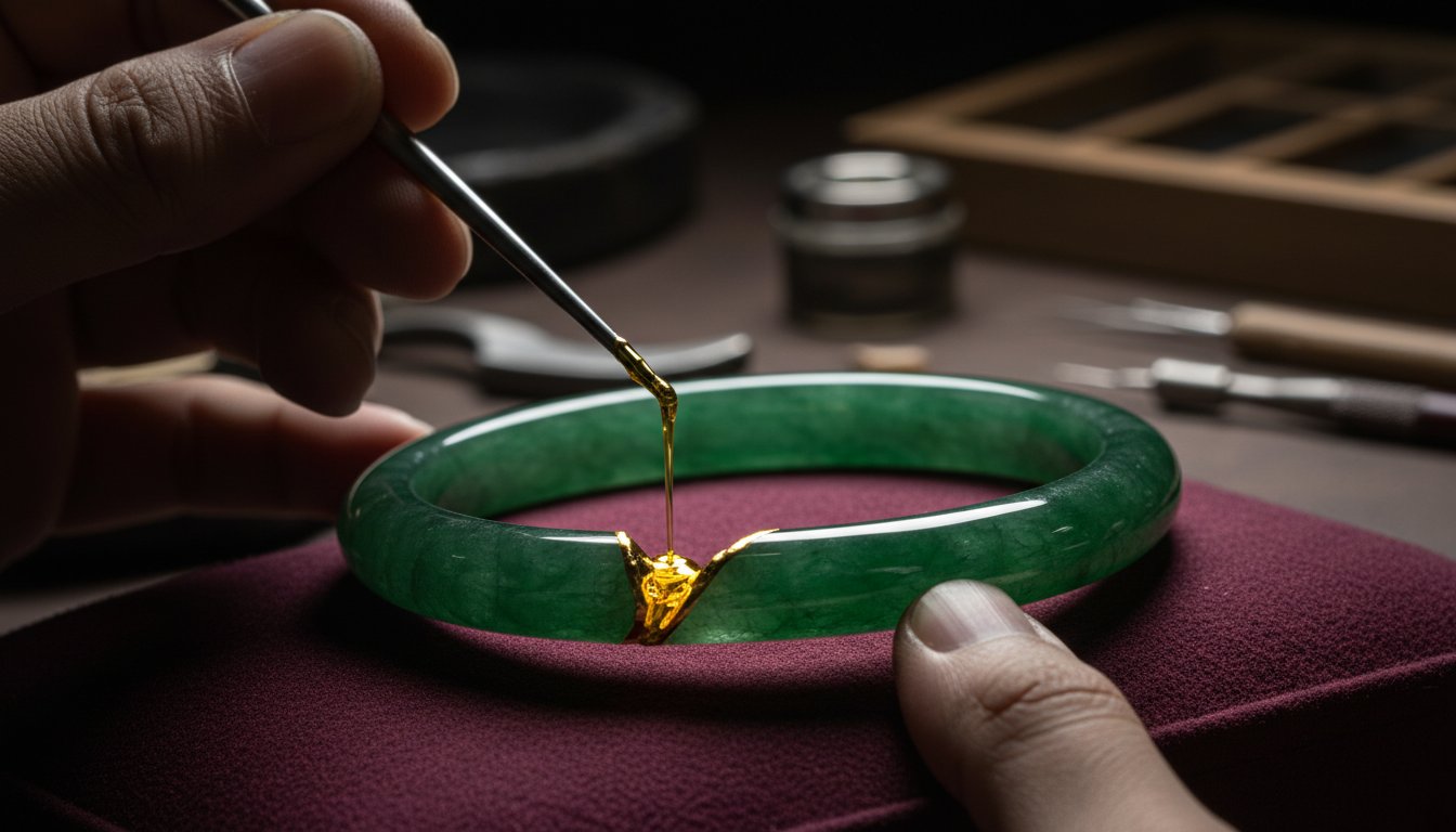 翡翠手鐲摔斷了怎麼辦？專家教您 3 大修復方案與「碎碎平安」的深層意義